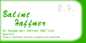 balint haffner business card